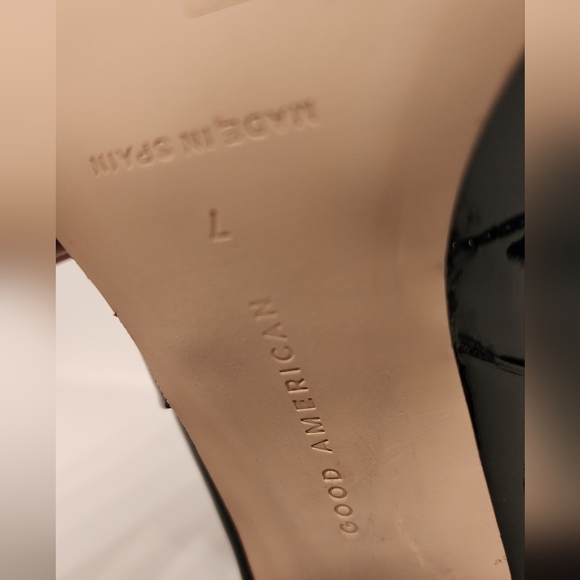 Good American Square Toe Bootie in Black Patent leather Sizes 5.5 And 7 - Picture 12 of 13